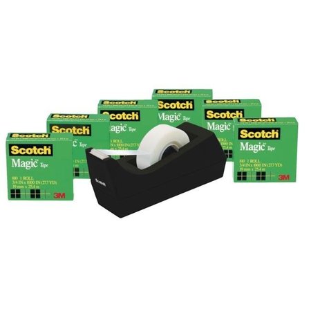 SCOTCH Scotch 1369045 Tape Magic with Dispenser; 0.75 x 1000 in. - Pack of 6 1369045